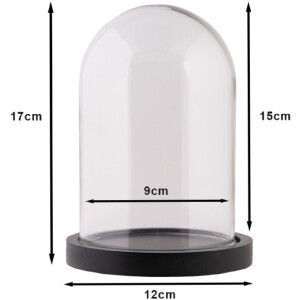 Clayre & Eef 6GL2168Z Cloche en verre Ø 12x17...