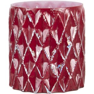 Bougeoir - Porte-bougie rouge Ø 10x11 cm 6GL3207