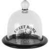 Cloche en verre noir Ø 12x12 cm 6GL3410