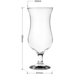 Verre à cocktail transparent Ø 8x19 cm - 420 ml 6GL3467