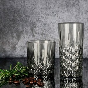 Verre à boire gris Ø 7x15 cm - 300 ml 6GL3470