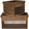 Coffret en bois marron 32x19x16 - 23x16x15 cm 6H1996