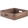 Plateau décoratif (set de 3 pièces) marron 24x24x6 - 20x20x6 - 16x16x6 cm 6H2006