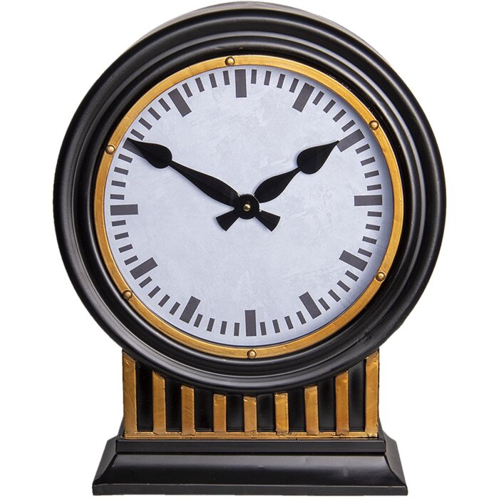 Horloge de table noire 37x13x45 cm 6KL0720