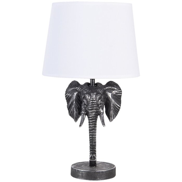 Lampe de table éléphant noir 25x25x41 cm E27-max 1x60W 6LMC0052