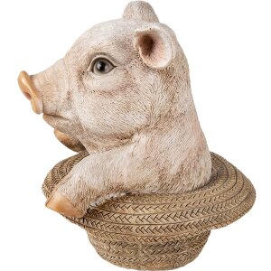 Décoration cochon multicolore 13x12x14 cm 6PR3347