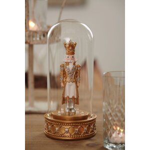 Cloche en verre avec casse-noix or Ø 12x24 cm LED 6PR3416