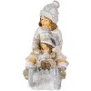 Décoration Enfant sur luge blanc 10x5x10 cm 6PR4665