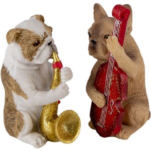 Décoration Chiens (set de 2 pièces) multicolore 14x6x10 cm 6PR4684