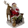 Décoration Père Noël avec animaux multicolore 18x13x19 cm 6PR4721