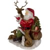 Décoration Père Noël avec animaux multicolore 18x13x19 cm 6PR4721