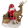 Décoration Père Noël avec animaux multicolore 18x13x19 cm 6PR4721