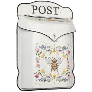 Clayre & Eef Boîte aux lettres blanche 27x8x39 cm 6Y4242