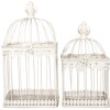 Décoration Cage à oiseaux (set de 2 pièces) marron 21x21x42 - 18x18x32 cm 6Y4278