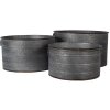 Décoration Support pour plantes (set de 3 pièces) gris Ø 51x30 - Ø 46x26 - Ø 41x23 cm 6Y4293