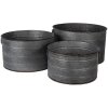 Décoration Support pour plantes (set de 3 pièces) gris Ø 51x30 - Ø 46x26 - Ø 41x23 cm 6Y4293