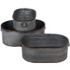 Décoration Support pour plantes (set de 3 pièces) gris 57x36x22 - 51x33x18 - 47x29x15 cm 6Y4294