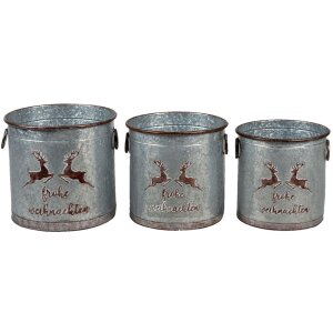 Support pour plantes (set de 3 pièces) gris...