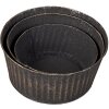 Support pour plantes noir Ø 24x11 - Ø 21x10 - Ø 19x8 cm 6Y4625