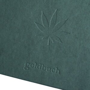 Goldbuch carnet de notes Papier de chanvre Midnight Green 15x22 cm 200 pages blanches