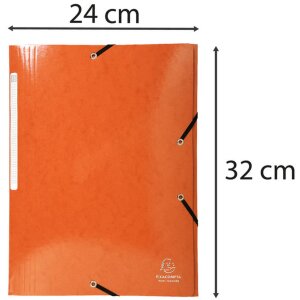 Exacompta Chemise à 3 rabats avec élastique Maxi Capacity DIN A4 Iderama Orange