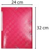 Exacompta Chemise à rabats 1928 DIN A4 3 rabats élastique 600g carton framboise