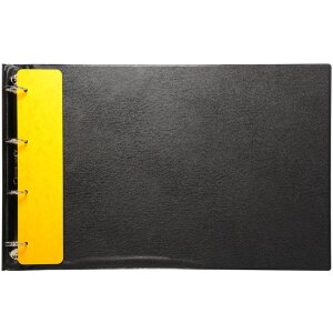 Classeur à anneaux Exacompta PVC 4 anneaux dos 40 mm 32,4x48 cm DIN A3 horizontal noir