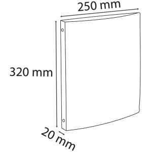 Classeur à anneaux Exacompta PP 500µ 4 anneaux dos 20 mm opaque DIN A4 vert clair