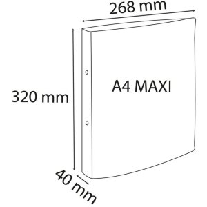 Exacompta Classeur à anneaux moyennement rigide 2 anneaux polypropylène 700µ Iderama A4 Maxi Rose