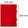 Exacompta Classeur à levier en carton Colorspan avec élastique 12 compartiments A4 rouge