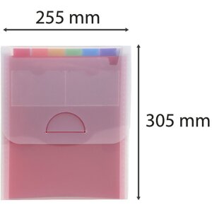 Exacompta 55798E Fardes à compartiments verticales 6 compartiments DIN A4 Crystal