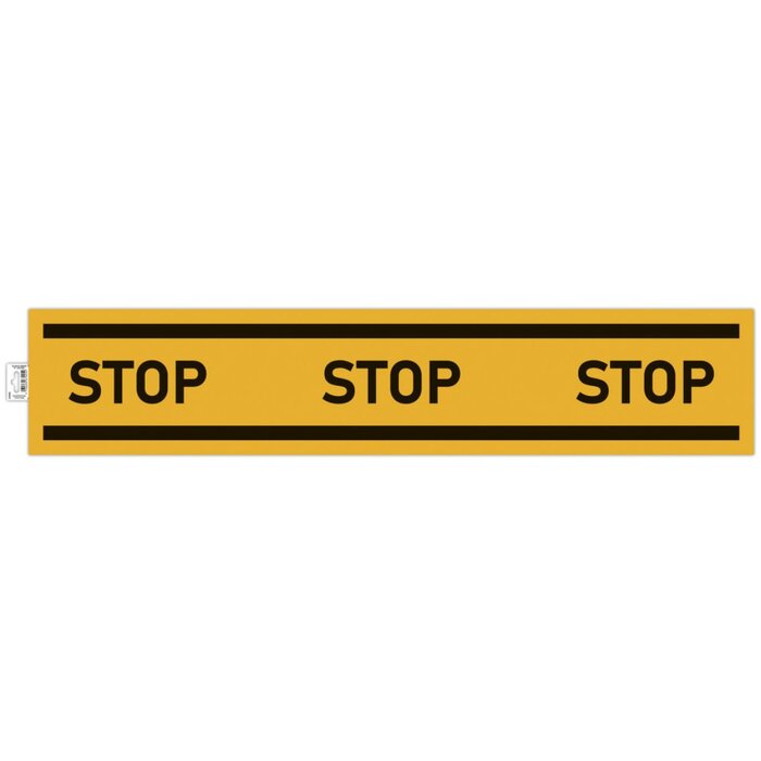 Panneau adhésif "Stop" jaune 100 cm