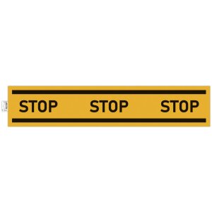 Panneau adhésif "Stop" jaune 100 cm