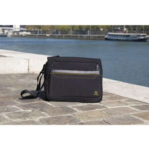 Exacompta Exactive Sac à bandoulière pour ordinateurs portables jusquà 14 pouces Noir 38x30,5x10 cm