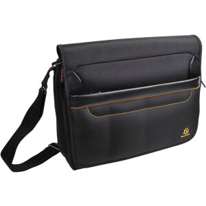 Exacompta Exactive Sac à bandoulière pour ordinateurs portables jusquà 14 pouces Noir 38x30,5x10 cm