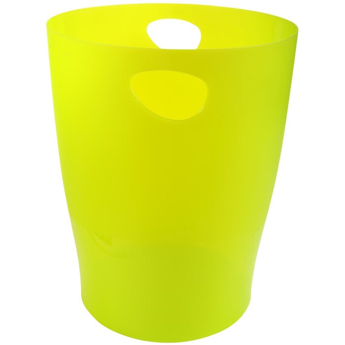 Exacompta Corbeille à papier Ecobin 15 litres Chromaline 26,3x33,5 cm Vert anis