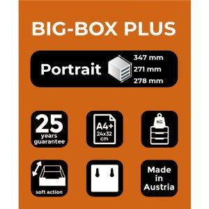 Exacompta Box à tiroirs Big Box Plus 5 tiroirs blanc Arlequin