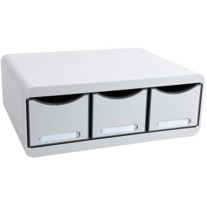 Exacompta TOOLBOX Module de rangement avec 3 tiroirs gris...