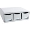 Exacompta TOOLBOX Module de rangement avec 3 tiroirs gris clair