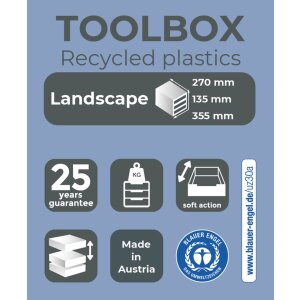 Exacompta TOOLBOX Module de rangement 3 tiroirs arc-en-ciel 13,5 cm de haut