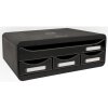 Exacompta 319714D TOOLBOX Module de rangement avec 4 tiroirs Noir Glossy