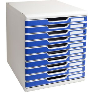 Exacompta Modulo A4 10 tiroirs bleu bureau