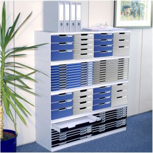 Exacompta Modulo A4 10 tiroirs bleu bureau