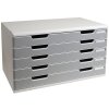 Exacompta Box à tiroirs MODULO A3 5 tiroirs fermés gris pierre