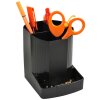 Exacompta Pot à crayons Mini Octo Ecoblack Noir 3 compartiments plastique recyclé