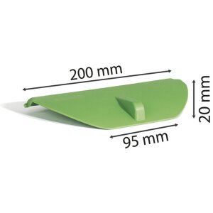 Exacompta 43915D Couvercle demi-rond pour inserts éco Vert 200x95x20 mm