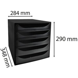 Exacompta ECOBOX boîte à tiroirs avec 5...