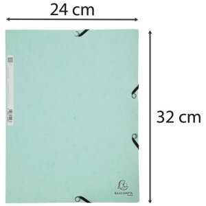 Exacompta 55533E Chemise Aquarel A4 vert pastel Carton Colorspan 400g/m