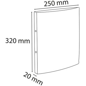 Exacompta Iderama Agrafeuse à anneaux flexible 2 anneaux 15mm noir DIN A4