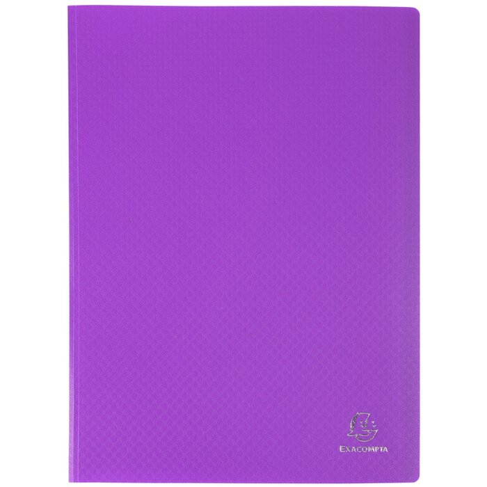 Exacompta Dossier de présentation polypropylène 500µ 100 pochettes cristal OPAK A4 Violet